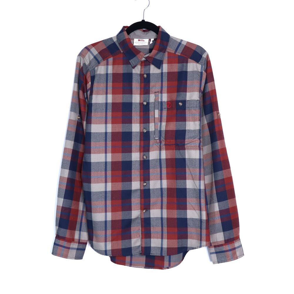 FJALL RAVEN Fjallglim Plaid Shirt Autumn Leaf Button Up Long Sleeve Men's S